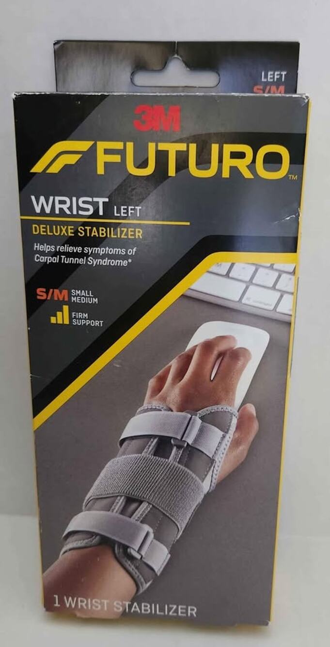 FUTURO DELUXE LEFT WRIST STABILIZER FIRM SUPPORT S/M &L/XL-s/m